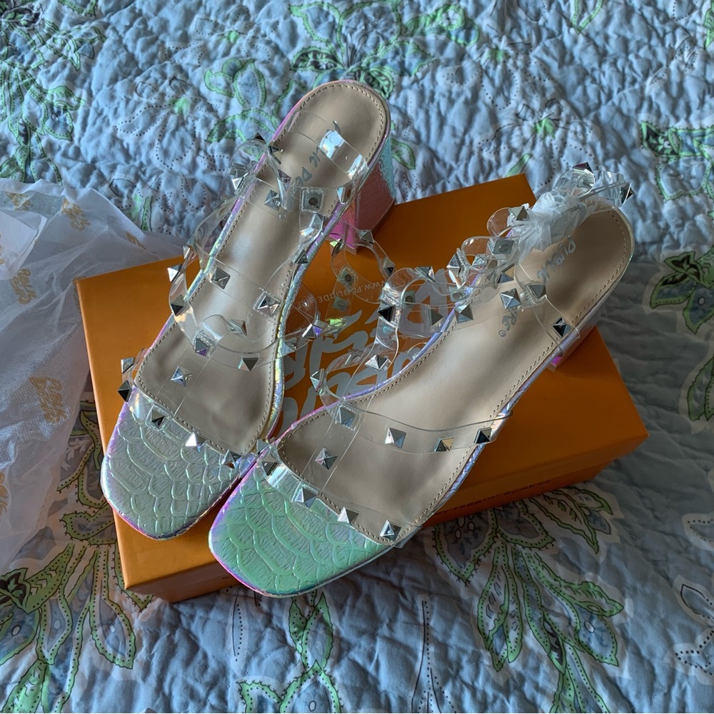 Public Desire Irridescent Studded Heels